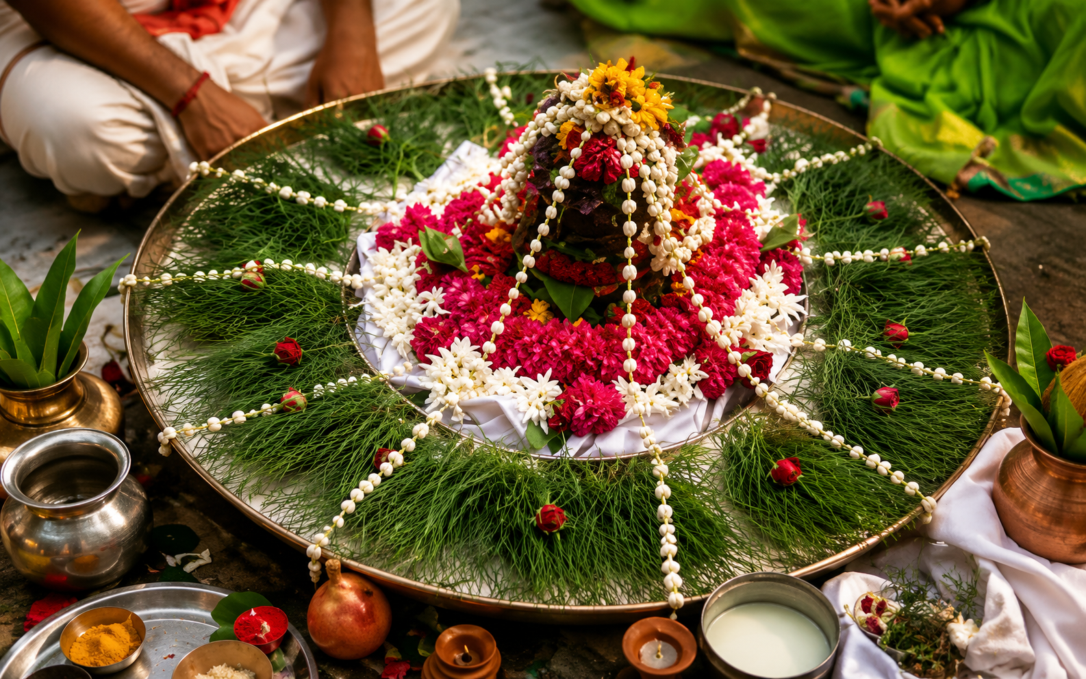 Puja path and Rudrabhishek